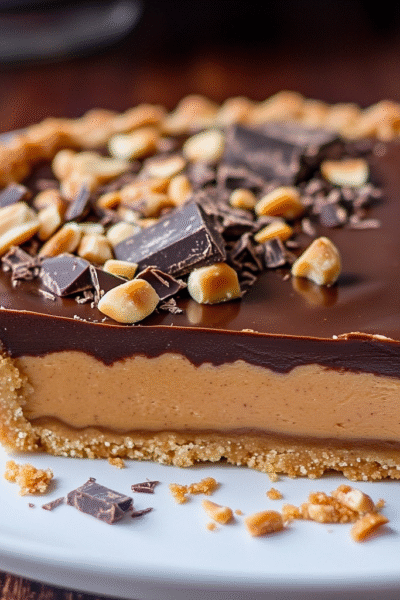 Vegan Snickers Tart (No Bake, Gluten Free)