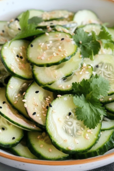 Viral Creamy Asian Cucumber Salad