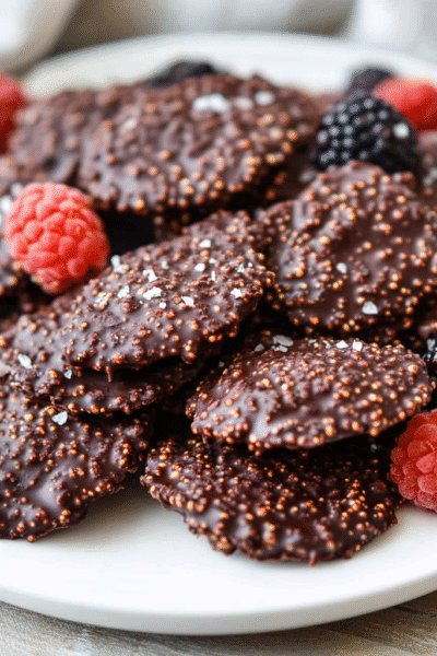 healthy Chocolate Quinoa Crisps