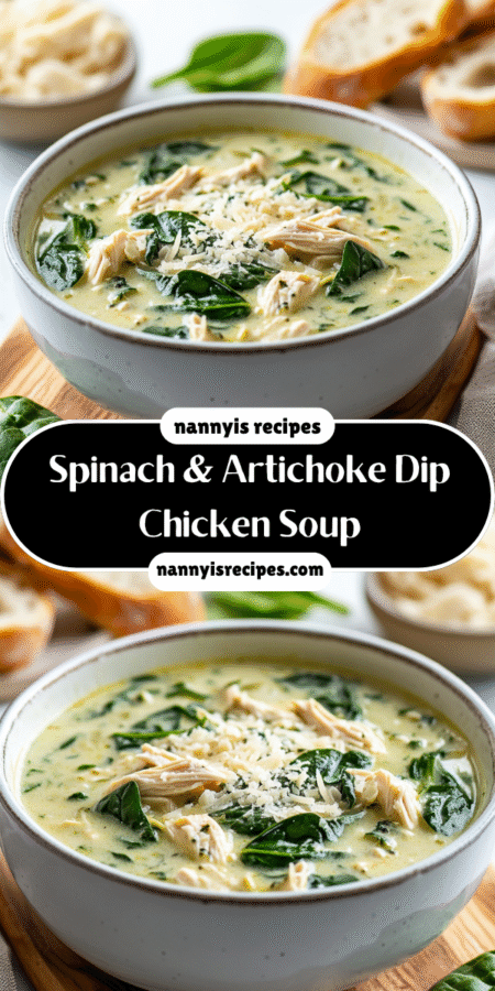 Spinach & Artichoke Dip Chicken Soup is Deliciously Comforting! 7 33 5