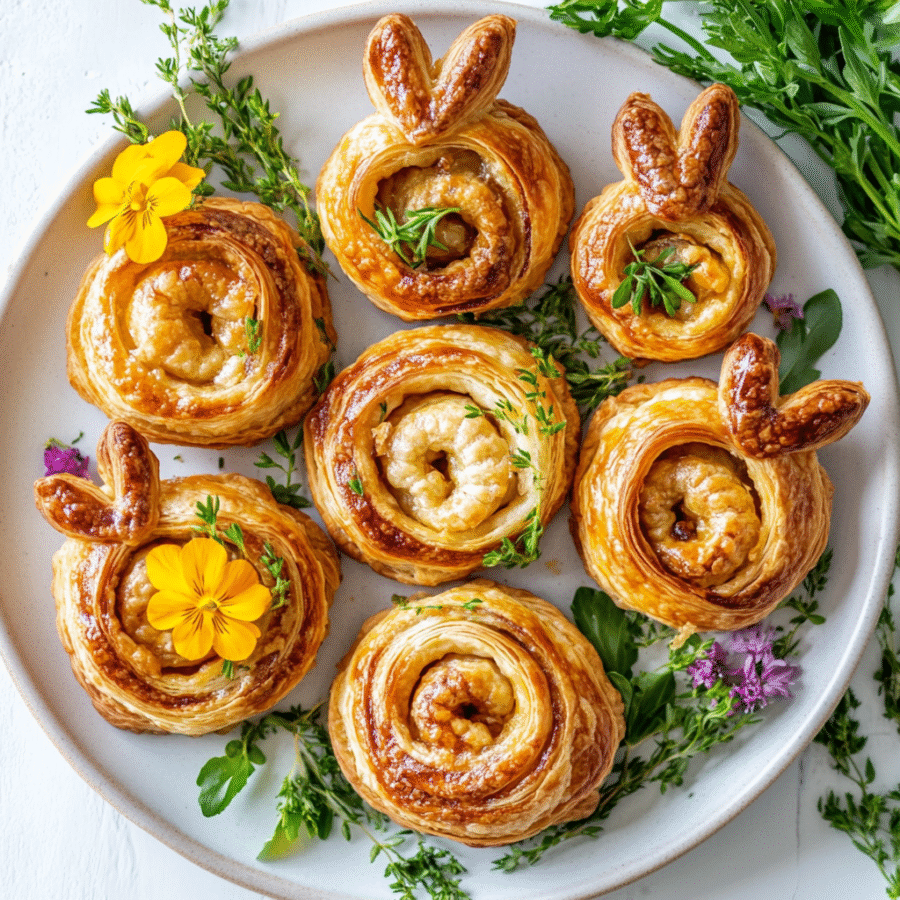 Bunny-Shaped Puff Pastry Pinwheels That Delight All! 6 Bunny Shaped Puff Pastry Pinwheels 3