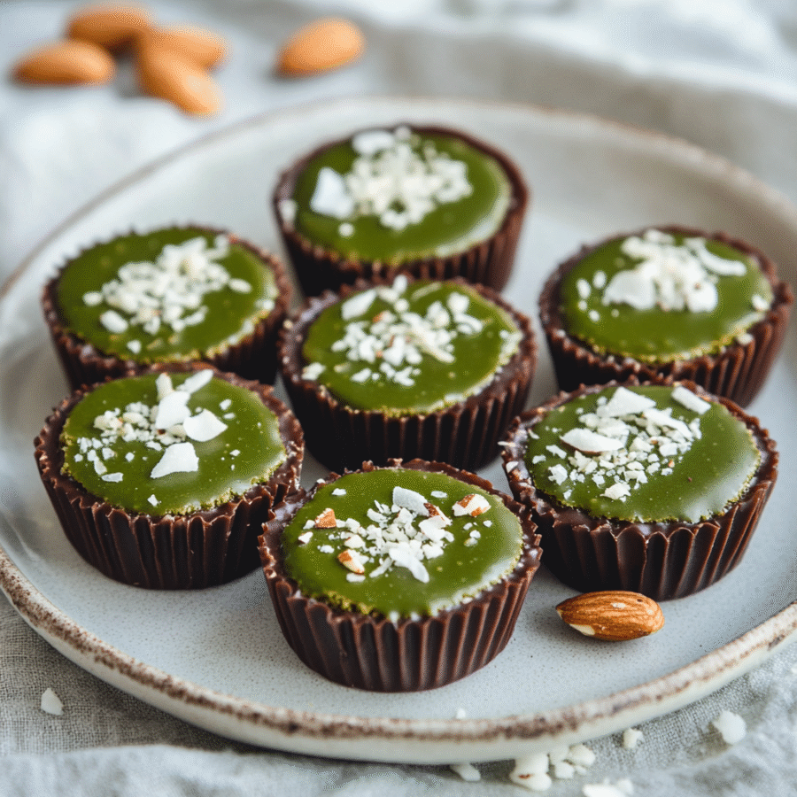 Matcha Coconut Almond Butter Cups 19
