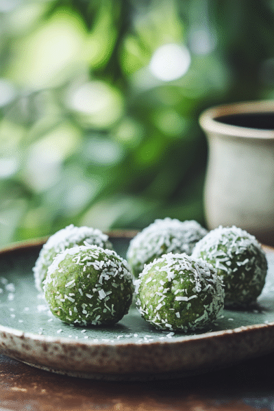 Matcha Coconut Balls