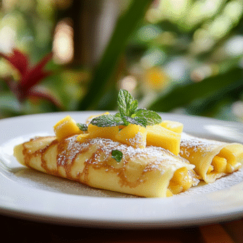 Current image: Pineapple, Mango and Coconut Crepes