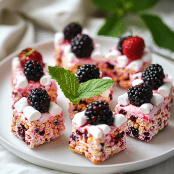 Current image: Very Berry Marshmallow Crispy Treats