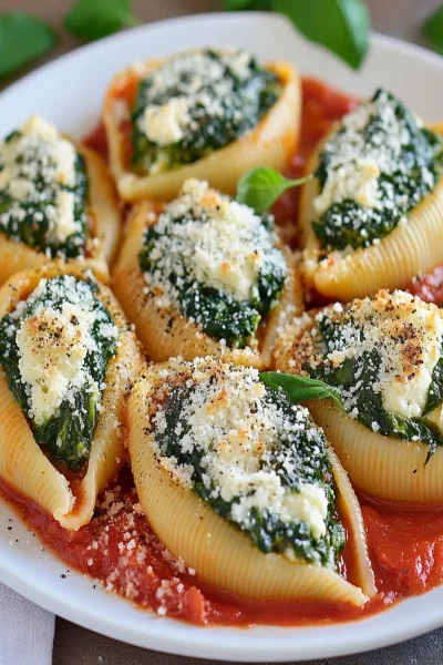 Spinach Ricotta Stuffed Shells: Irresistibly Creamy Delight 41 Spinach Ricotta Stuffed Shells First Image First Image