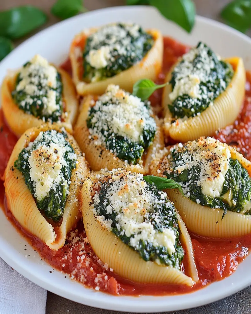 Spinach Ricotta Stuffed Shells First Image First Image