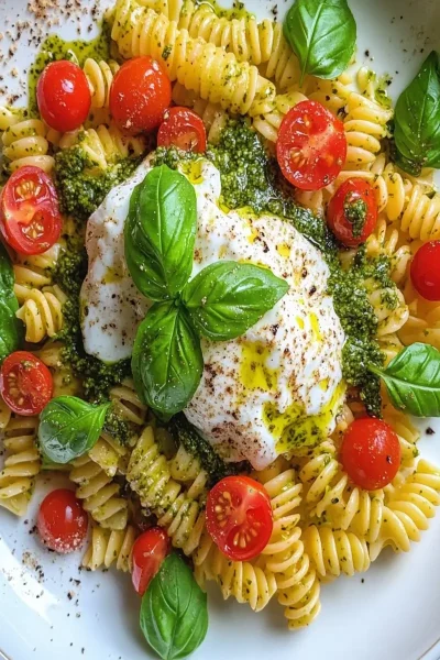 Pesto Burrata Pasta First Image First Image
