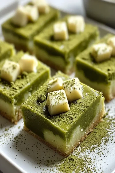 Matcha White Chocolate Blondies First Image First Image