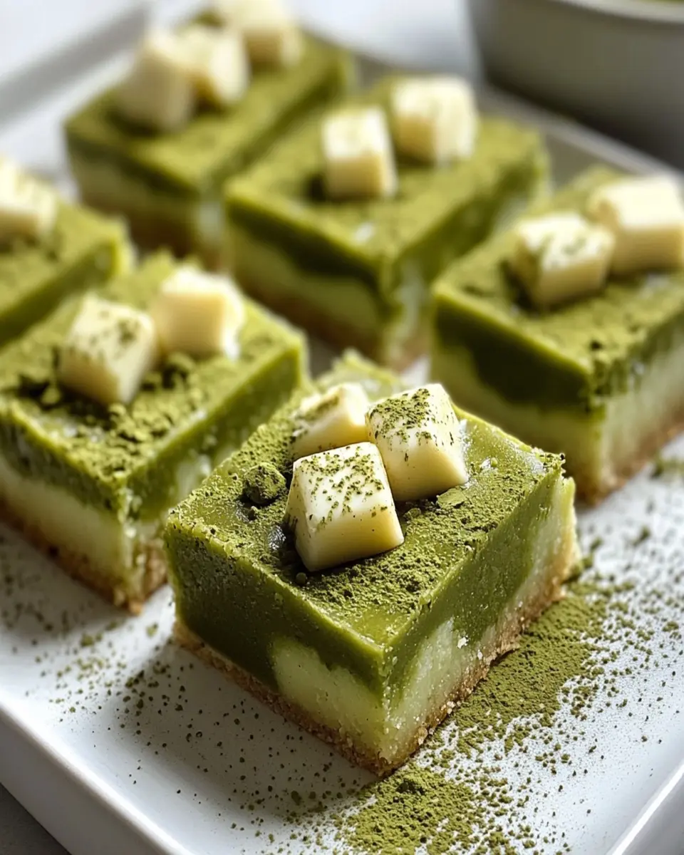 Matcha White Chocolate Blondies First Image First Image