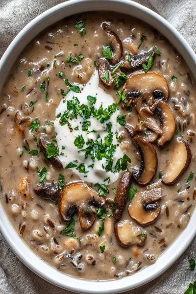 Mushroom Wild Rice Soup First Image First Image