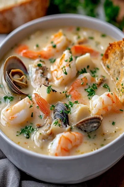 Creamy Seafood Chowder First Image First Image