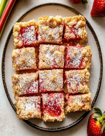 Strawberry Rhubarb Bars First Image First Image