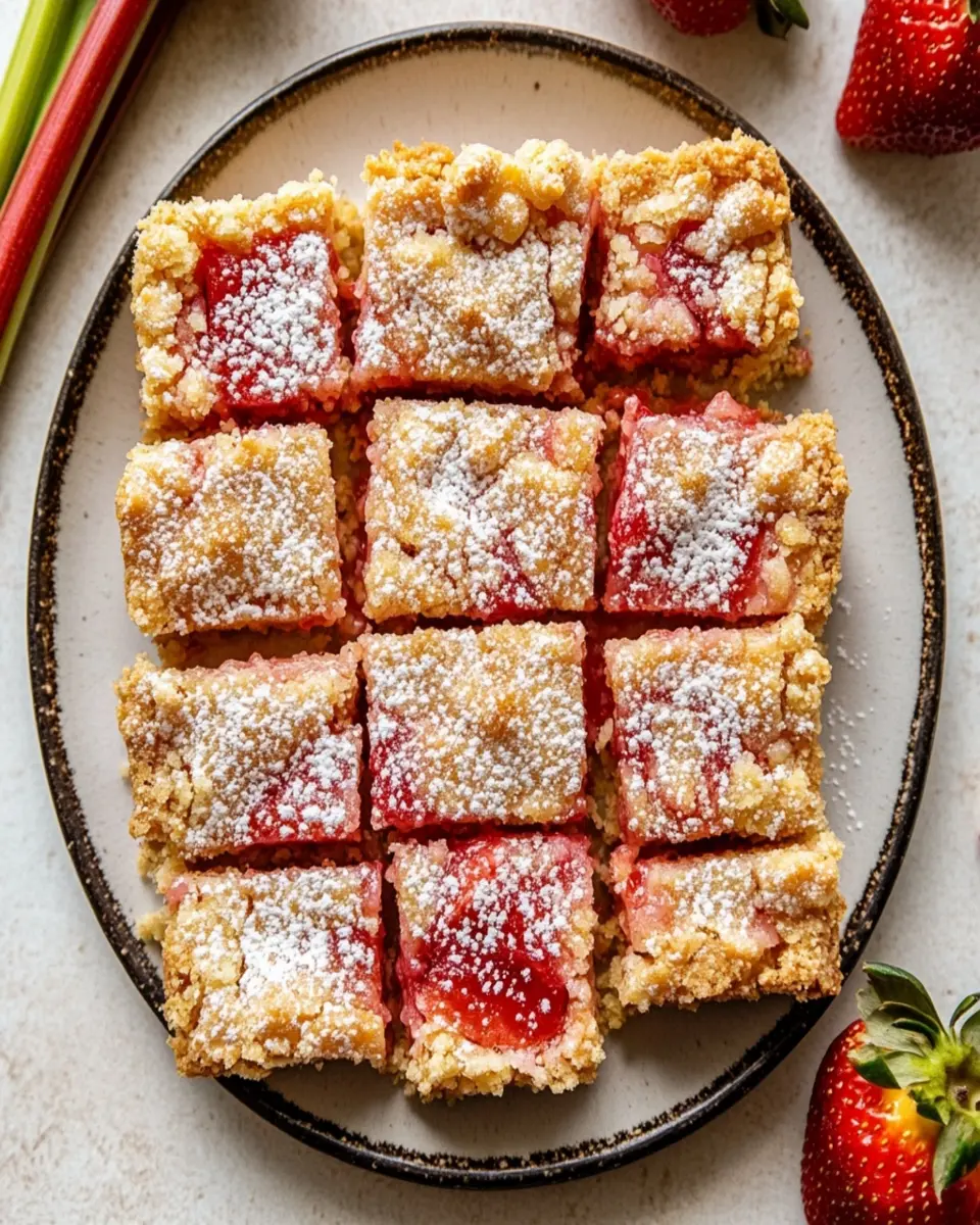 Strawberry Rhubarb Bars First Image First Image
