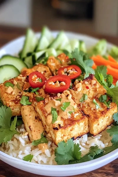 Crispy Tofu Peanut Rice First Image First Image