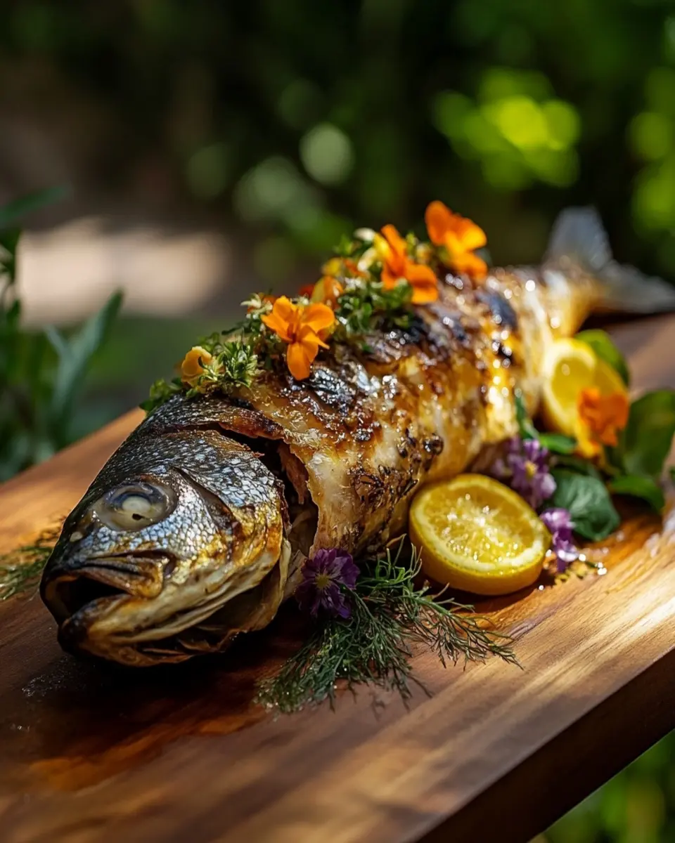 Whole Roasted Fish in Animal Fat Blanket First Image First Image