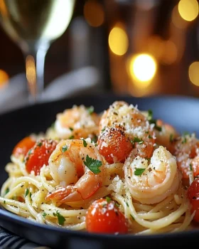 Garlic Butter Shrimp Pasta First Image First Image