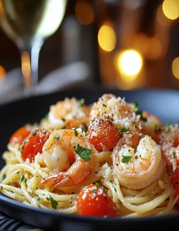 Garlic Butter Shrimp Pasta First Image First Image