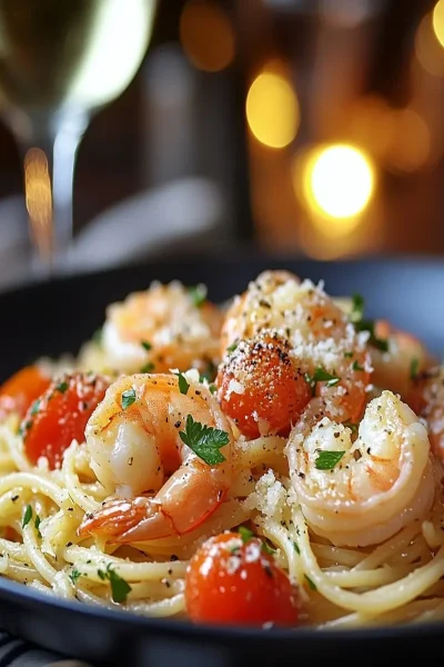 Garlic Butter Shrimp Pasta First Image First Image