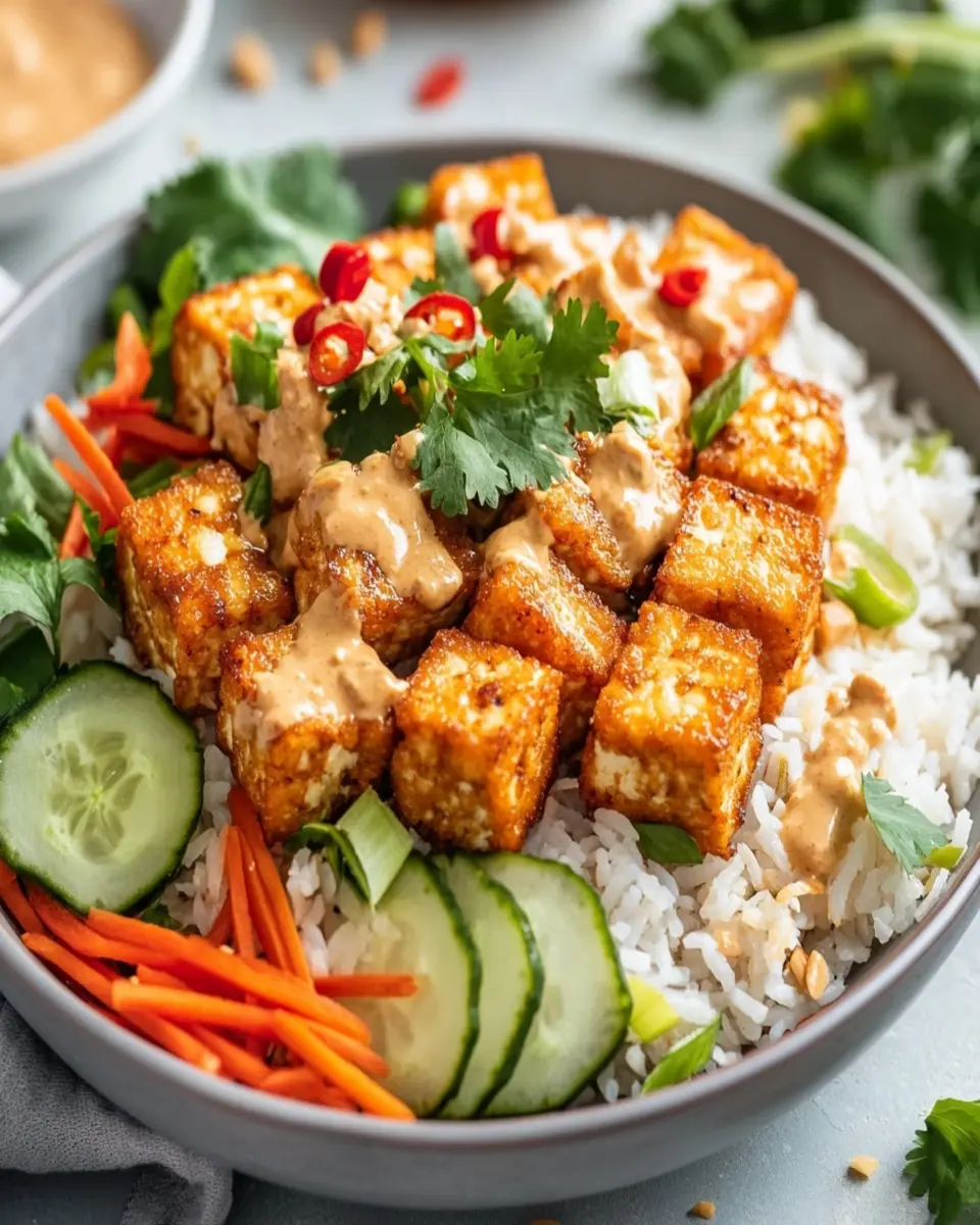 Crispy Tofu Peanut Rice: The Best Quick & Tasty Bowl Ever 8