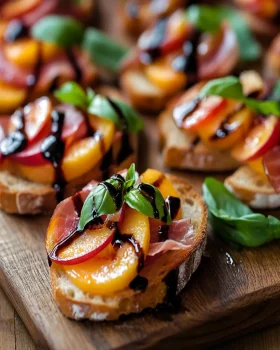 Peach Prosciutto Crostini First Image First Image