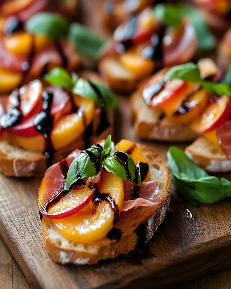 Peach Prosciutto Crostini First Image First Image