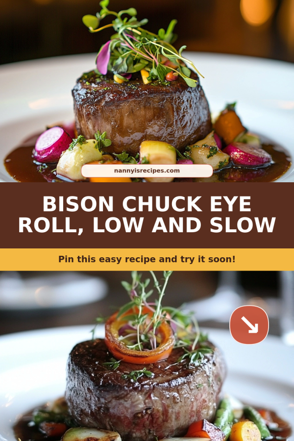 Bison Chuck Eye Roll Low and Slow: Tender, Juicy Delight 7 render job f09e39fa10564917a196