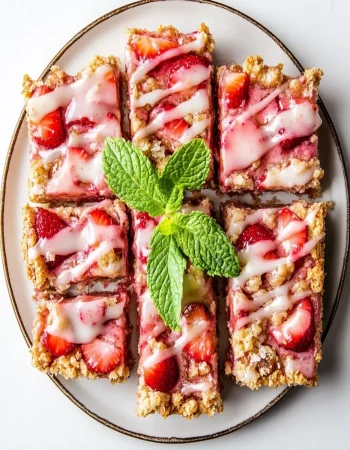 Strawberry Rhubarb Bars First Image First Image