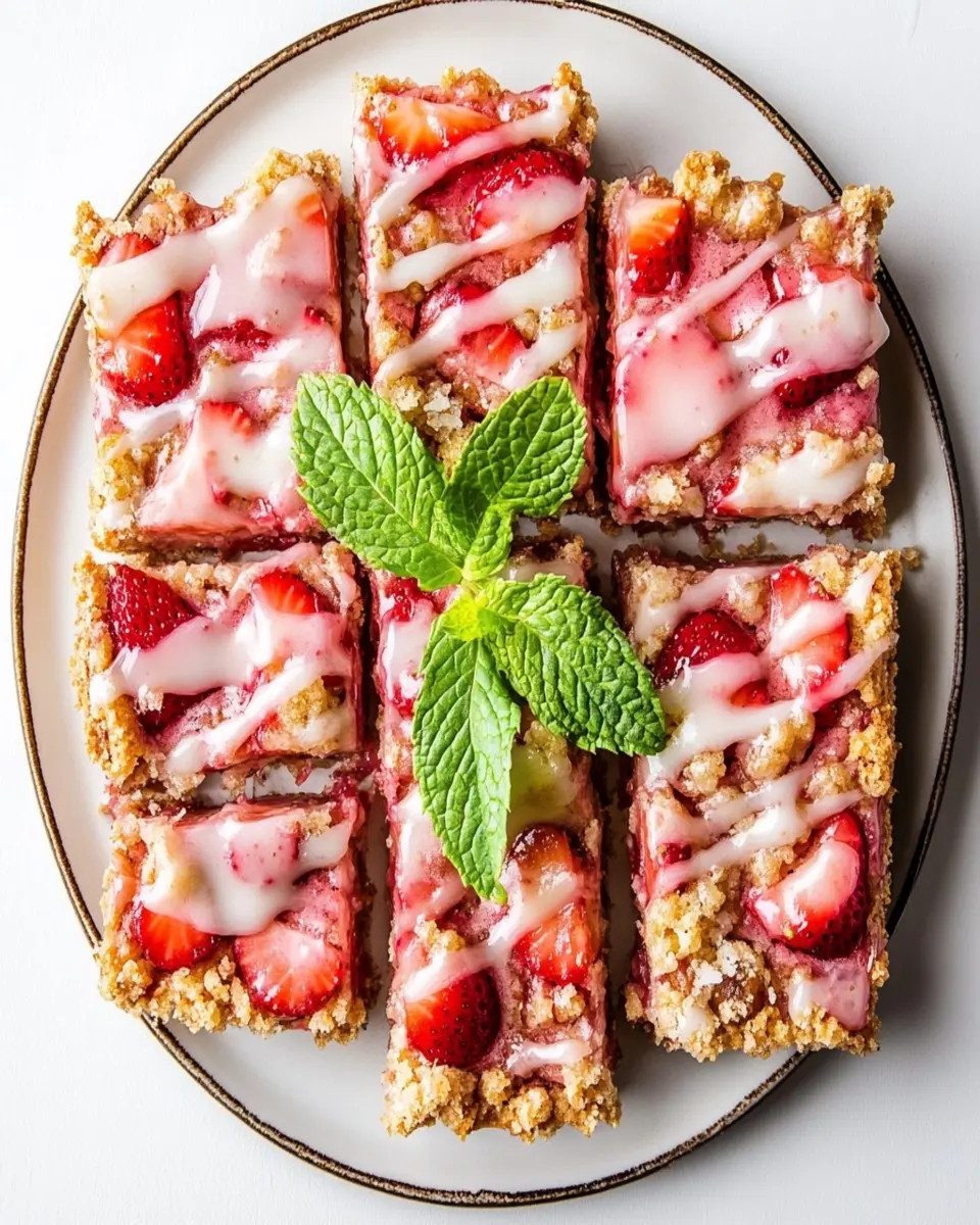 Strawberry Rhubarb Bars First Image First Image