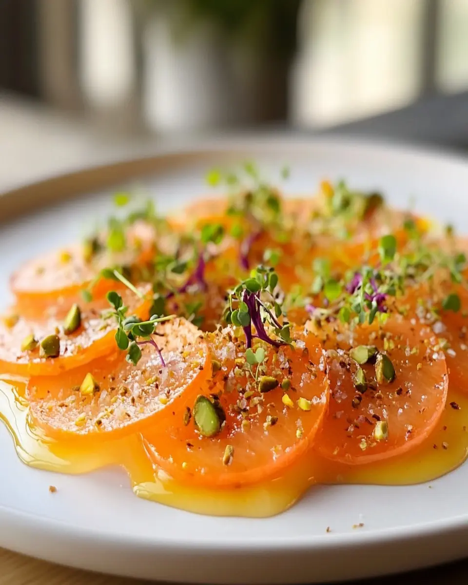 Frost-Kissed Persimmon Carpaccio First Image First Image