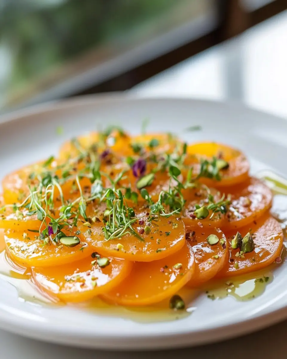 Frost-Kissed Persimmon Carpaccio: A Juicy Seasonal Delight 6